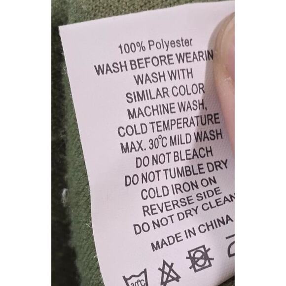 Zyia Jacket Womens 3X 3XL Green Black Bomber Teddy Sherpa Fuzzy Varsity - Picture 9 of 12